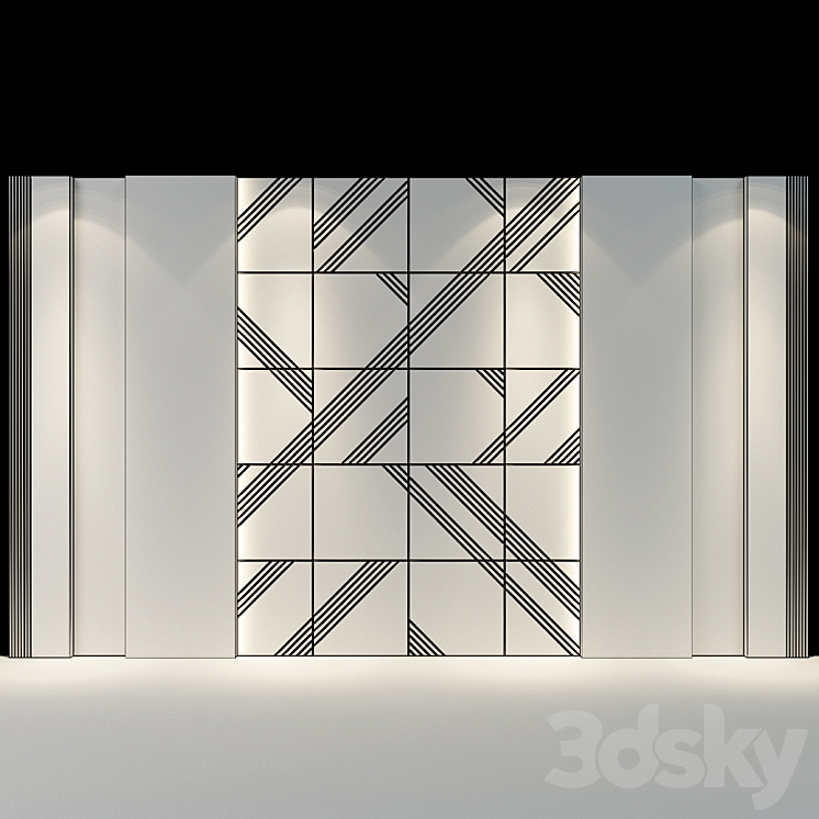 wall panel | set 54 3DS Max Model - thumbnail 2