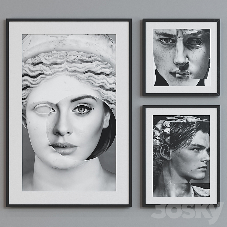 Picture Frame Set 333 3D Model