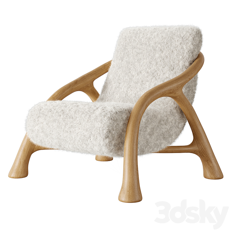 Saccomanno Dayot Yaka Oak Chair 3DS Max - thumbnail 1