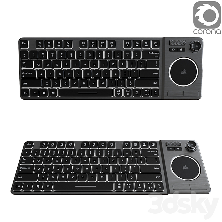 Corsair`s Keyboard and mouse 3D Model