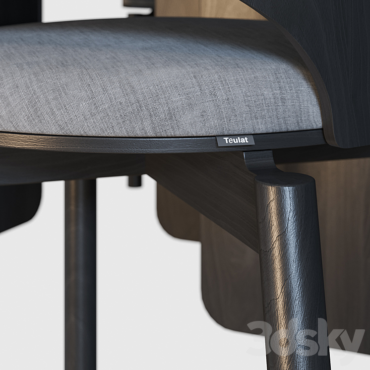Arq Dam TEULAT Table and chairs 3DS Max Model - thumbnail 2