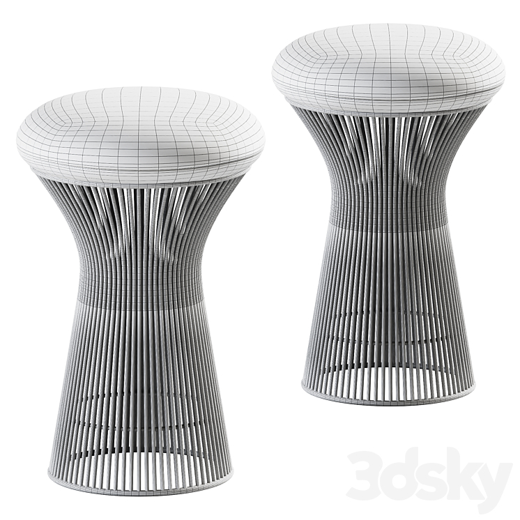 Stool Platner by Knoll 3D Model