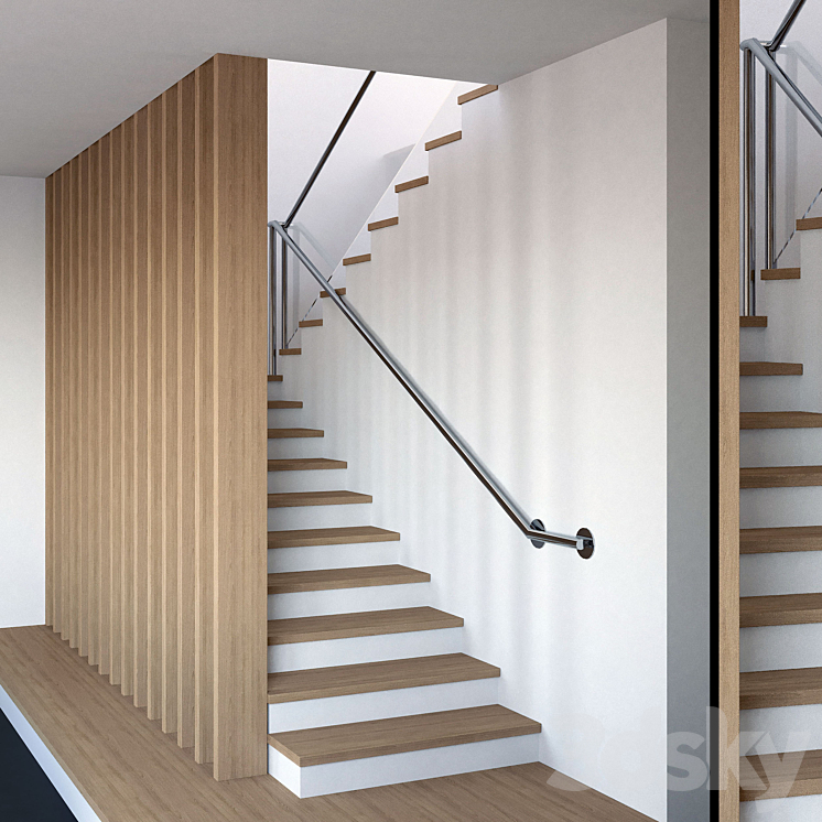 Staircase 001 3DS Max Model - thumbnail 2