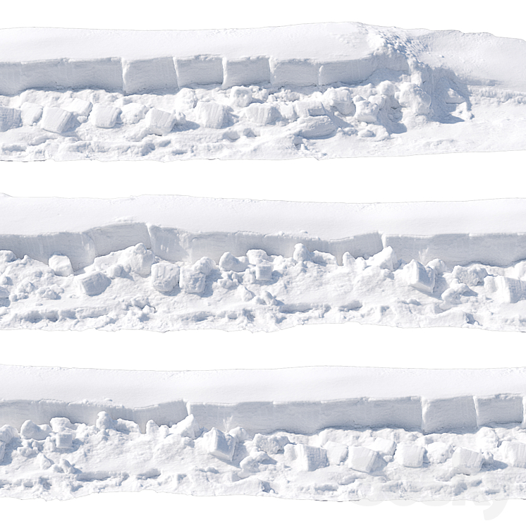 snowdrift 3D Model