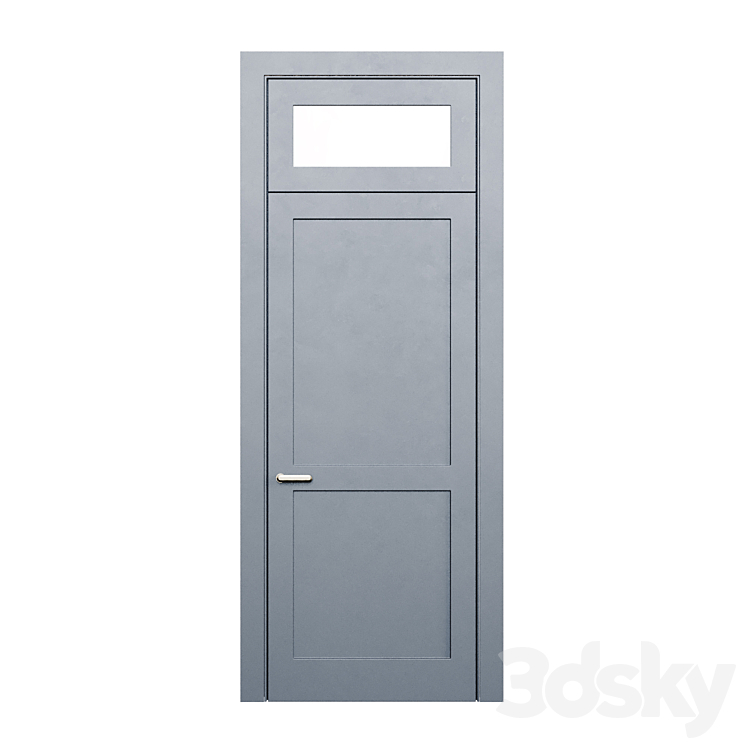 Door with transom 3DS Max Model - thumbnail 1