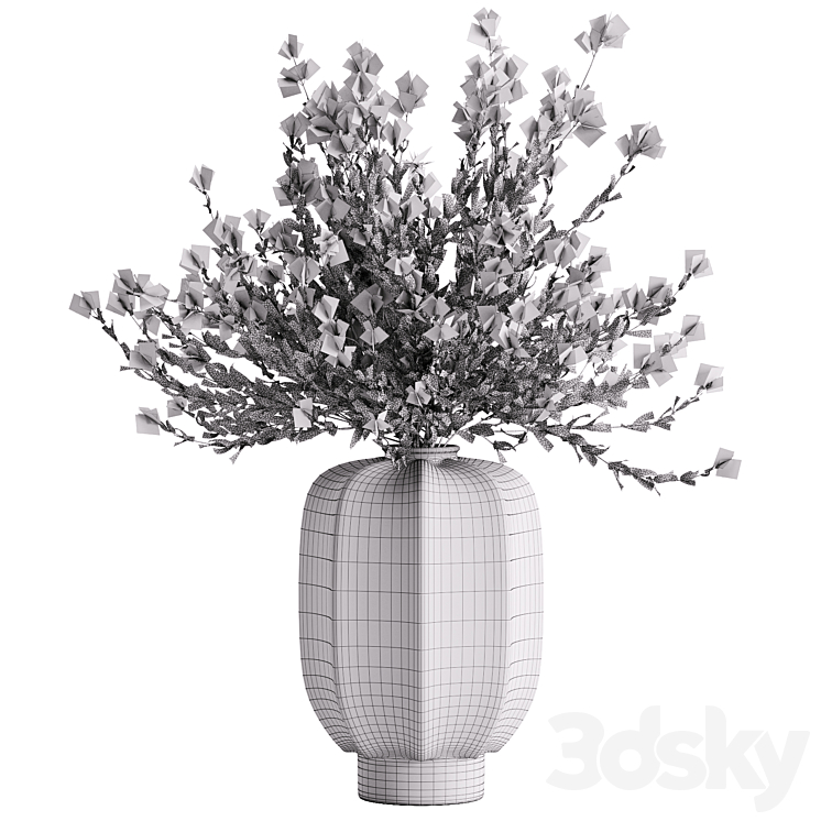 Bouquet green 02 3D Model Free