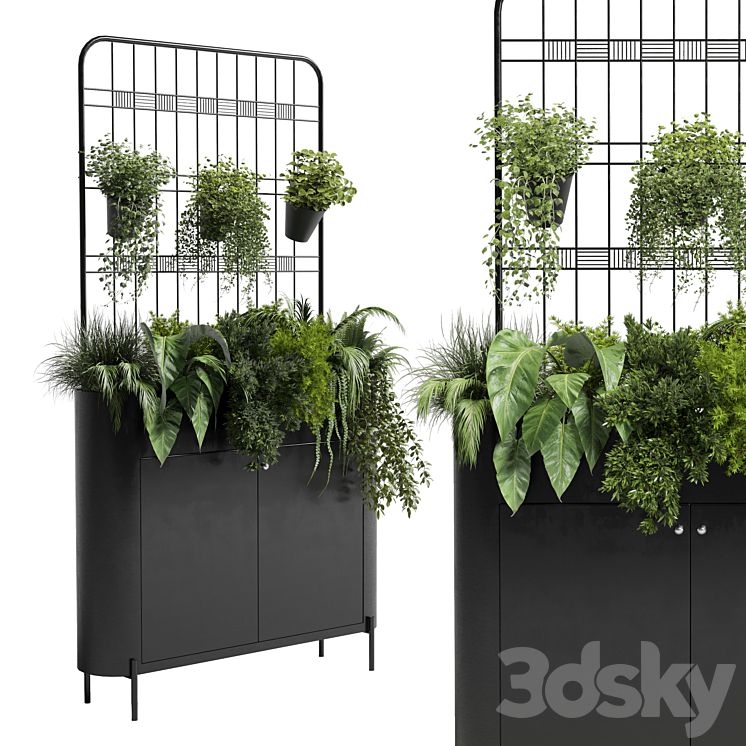 stand wall decor with shelves for the library and closet or showcase plants collection 175 3DS Max - thumbnail 1