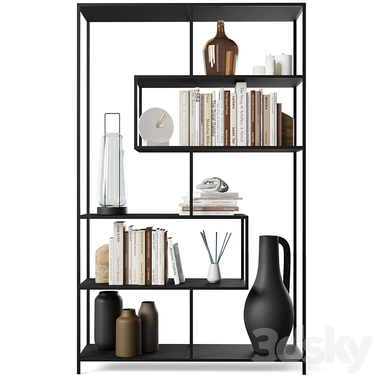 Bookcase Seaford 2 by Actona 3DS Max - thumbnail 1