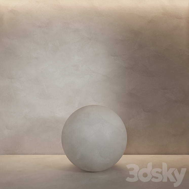 Decorative plaster. Seamless decorative plaster material 15 3DS Max Model - thumbnail 1