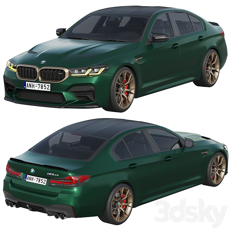 BMW M5 CS 2022 3DS Max - thumbnail 2