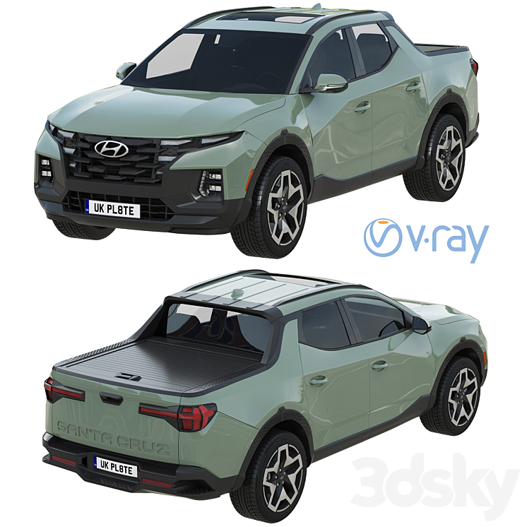 Hyundai Santa Cruz 3D Model Free