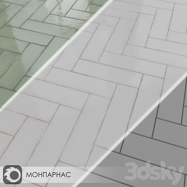 Ceramic Tiles Kerama Marazzi MONPARNACE 3D Model Free