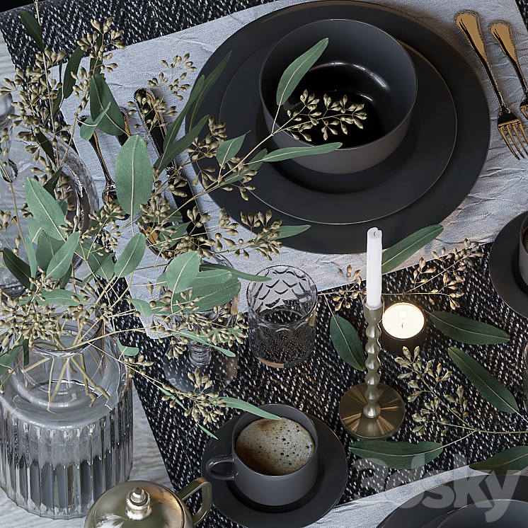 Table setting 68 3D Model