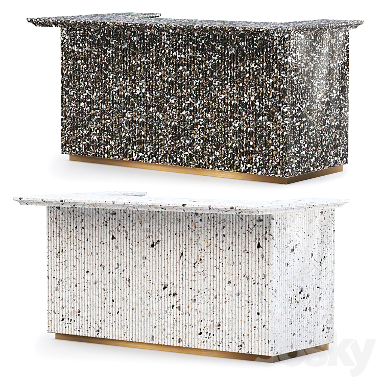 Soke marble bar counter \/ Stone bar counter 3D Model Free