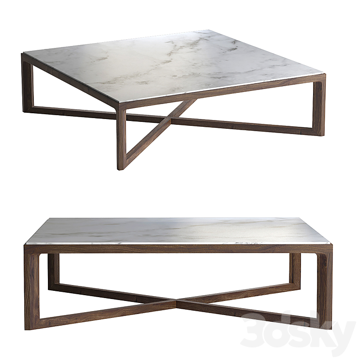Krusin Coffee Table 3DS Max Model - thumbnail 2