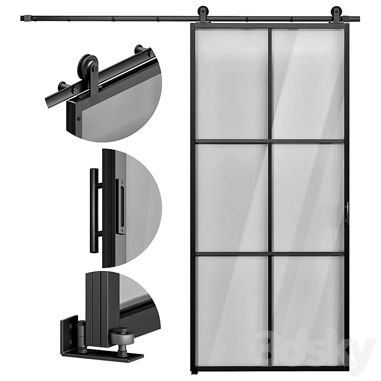 sliding doors 3D Model Free
