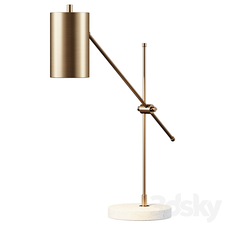Table lamp Adjustable Antique Task Lamp work lamp 3DS Max - thumbnail 1