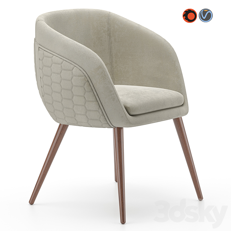 Chair Vega by Tonino Lamborghini 3DS Max Model - thumbnail 1