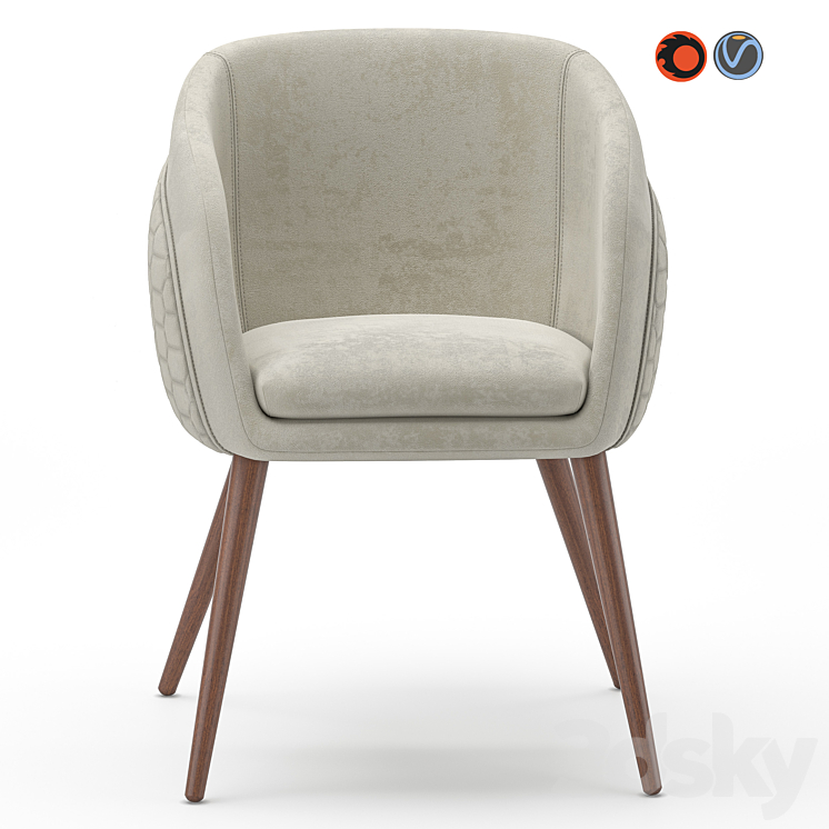 Chair Vega by Tonino Lamborghini 3DS Max Model - thumbnail 2