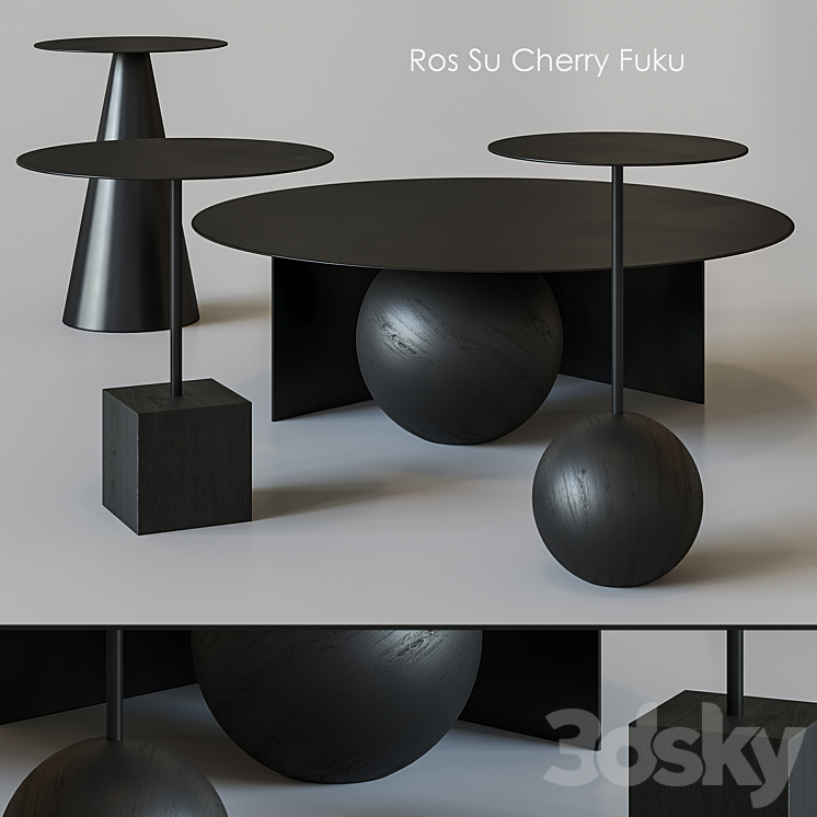 Ros Su Cherry Fuku SALAK coffee table 3DS Max Model - thumbnail 2