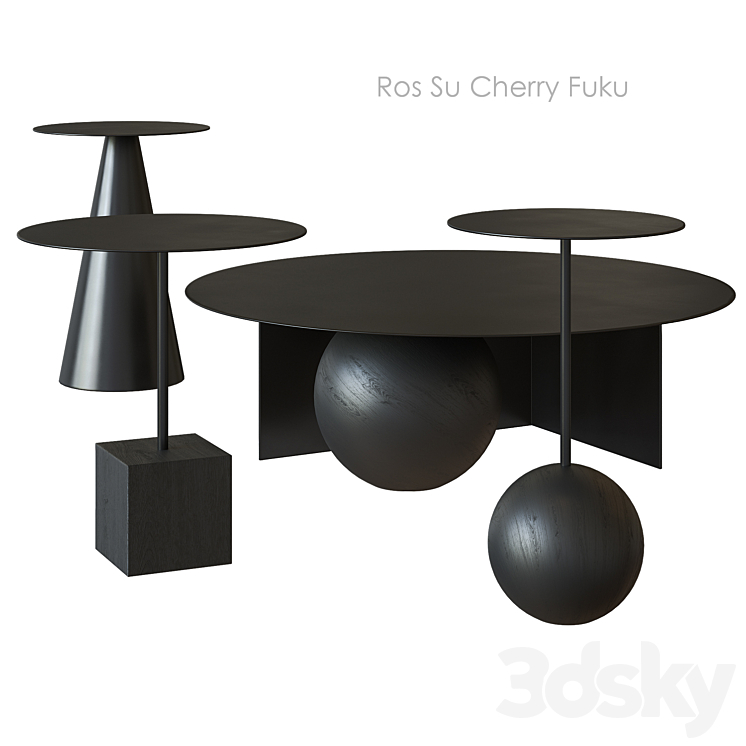 Ros Su Cherry Fuku SALAK coffee table 3DS Max Model - thumbnail 1