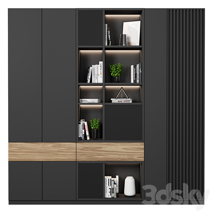 Cabinet with shelves 21 3DS Max - thumbnail 1