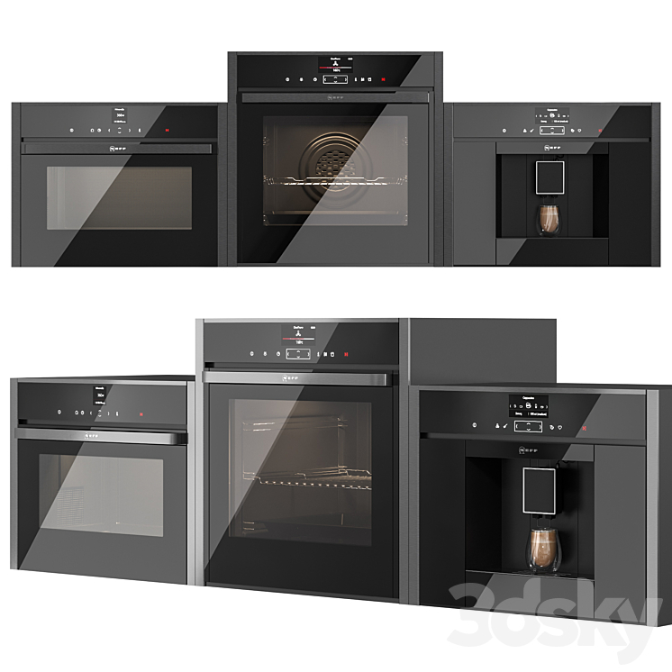 Neff set of kitchen appliances 3DS Max - thumbnail 1