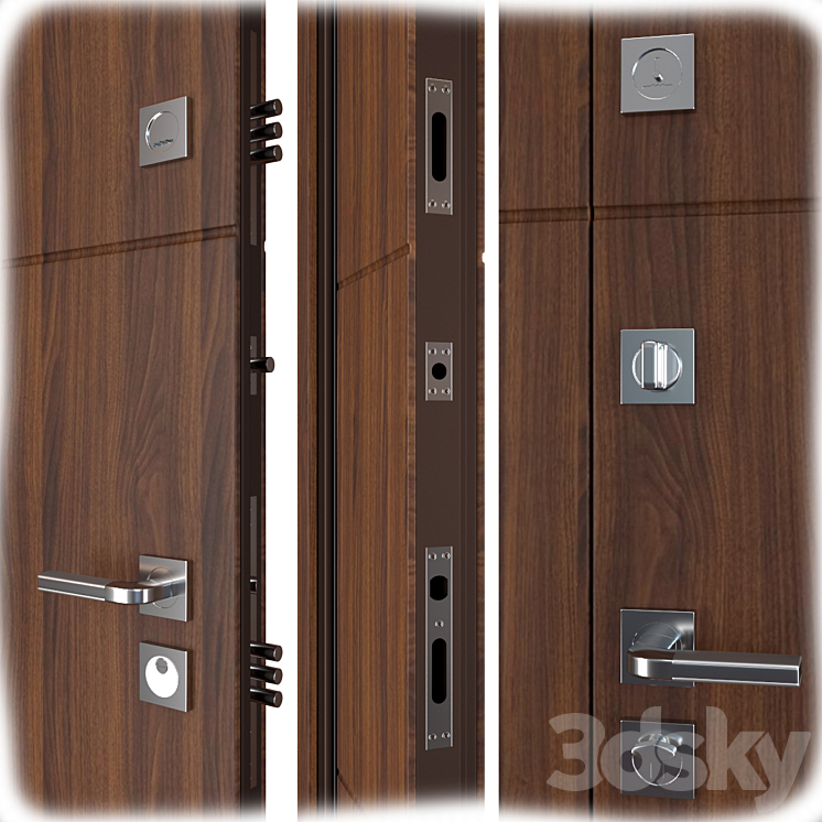 Entrance metal door Fauna (Favorit) 3D Model Free