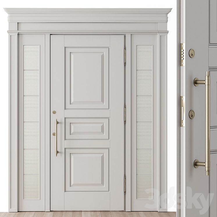 White and Glass Classic Front Door - Set 38 Free Download