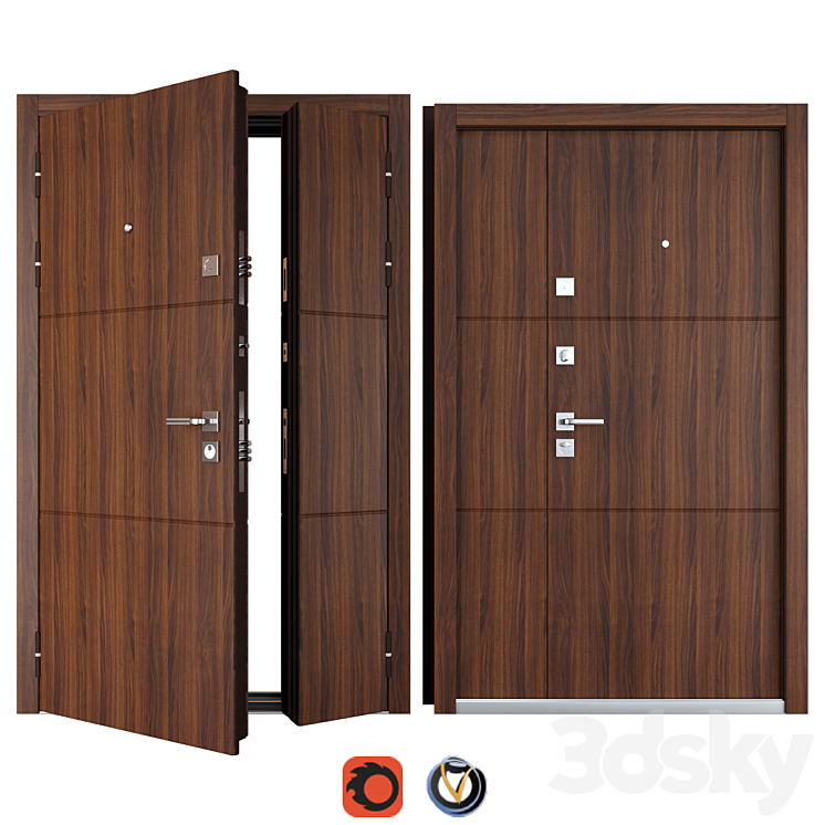 Entrance metal door Fauna (Favorit) Free Download