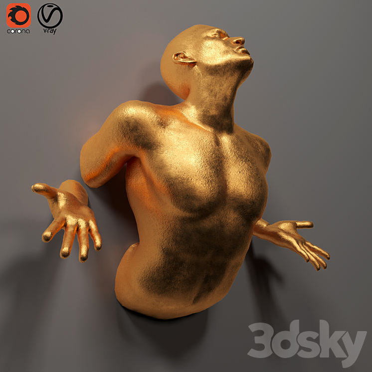 Human sculpture store 3d model