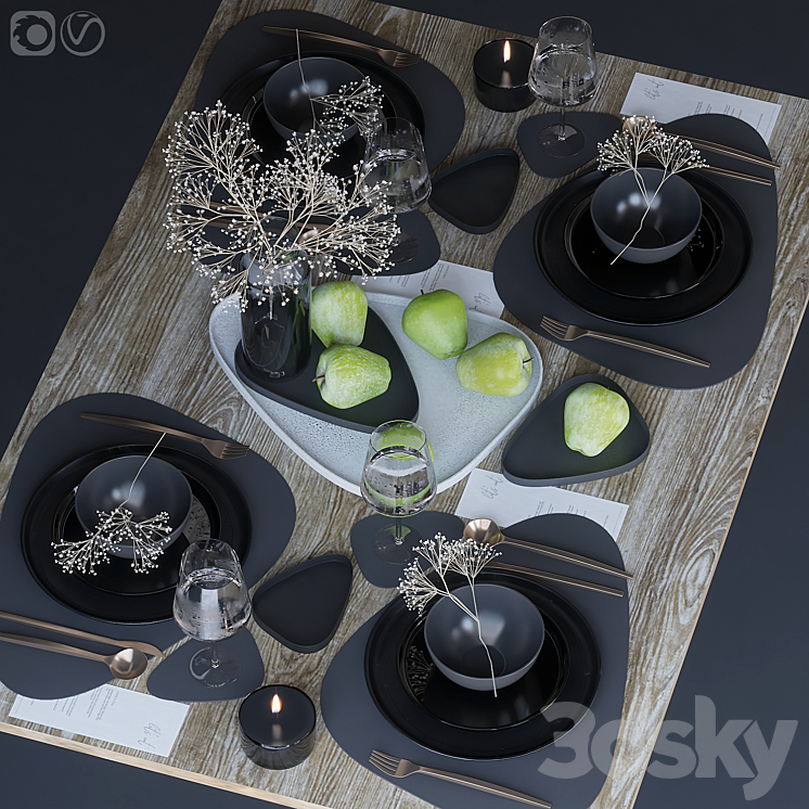 Table setting 71 3DS Max - thumbnail 1