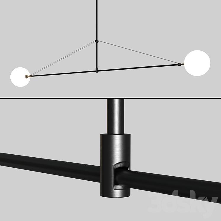 Mobile Chandelier 2 by Michael Anastassiades 3DS Max Model - thumbnail 2