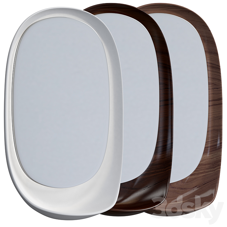 Kristalia TAKEOFF Wallmounted mirror with shelf Mirror 3D model