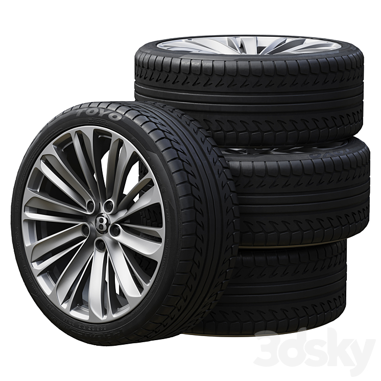 Bentley wheels 3D Model Free