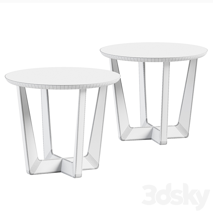 Stowe Side Table West Elm \/ Coffee table 3D Model Free