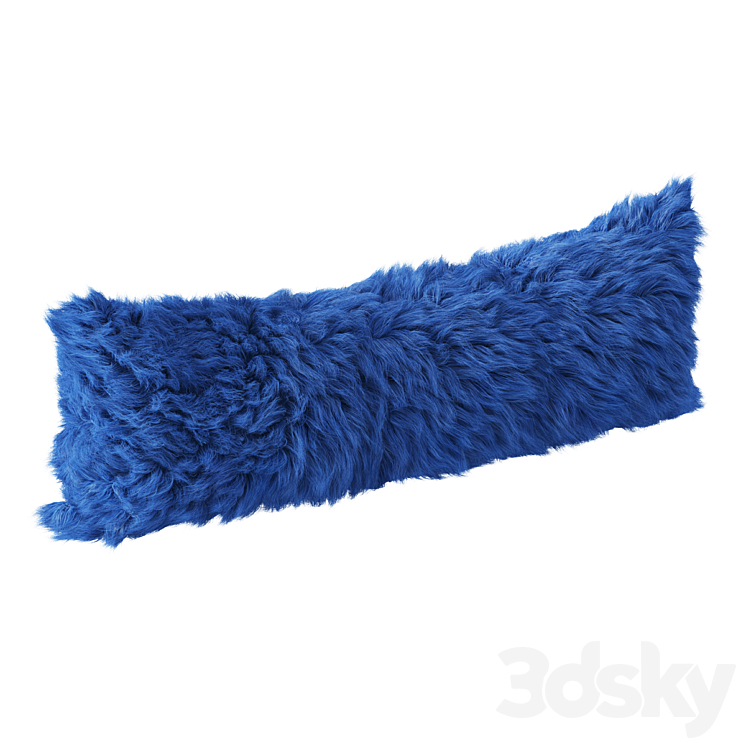 Sheepskin fur pillow 3DS Max Model - thumbnail 2