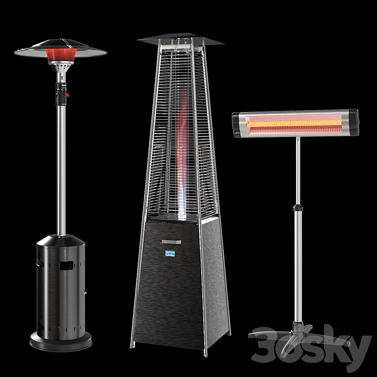 outdoor heaters 3DS Max - thumbnail 2