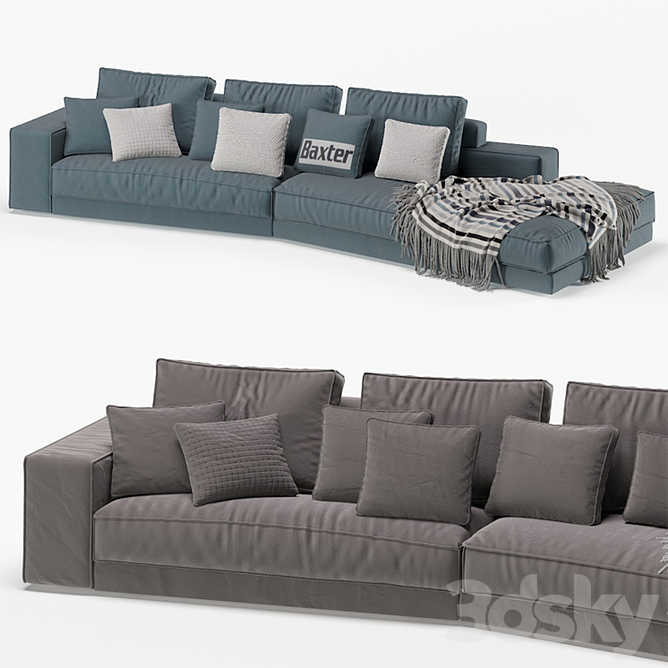 Baxter Budapest Soft Sofa 3D Model