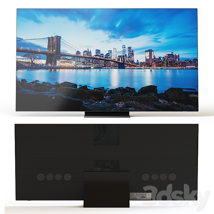 “65”” LED TV Samsung QE65Q950TSUXEN” 3DS Max Model - thumbnail 2