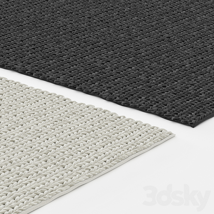 Carpet IKEA HJORTSVANG set 03 3D Model Free