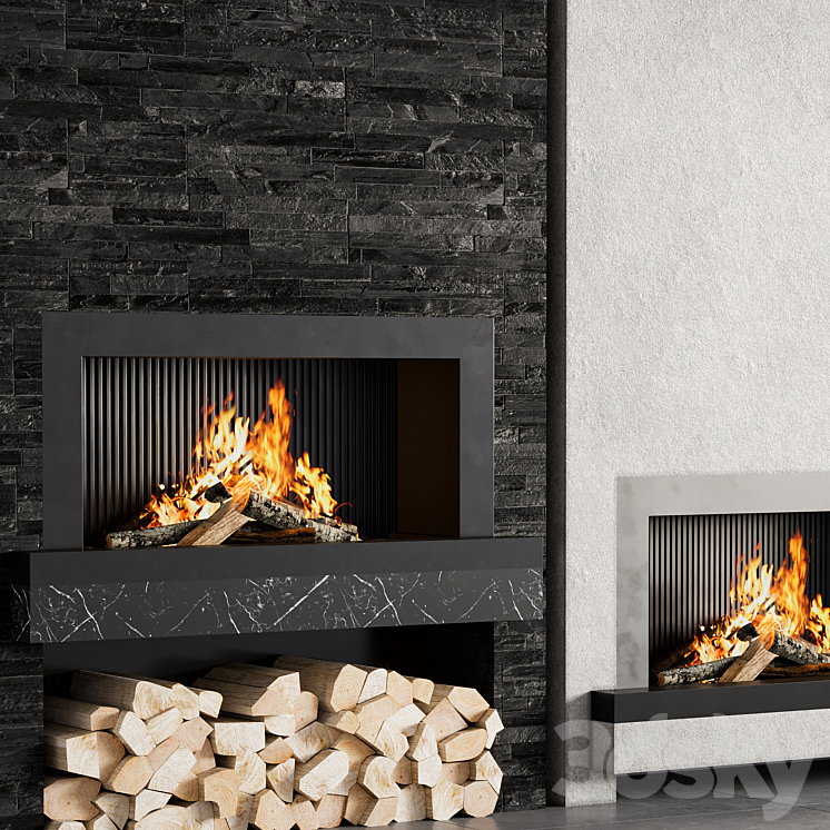 Fireplace 06 3D Model Free