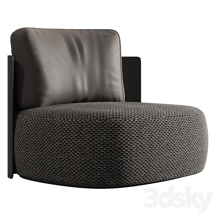 Armchair Pierre by Flou (two versions) 3D Model