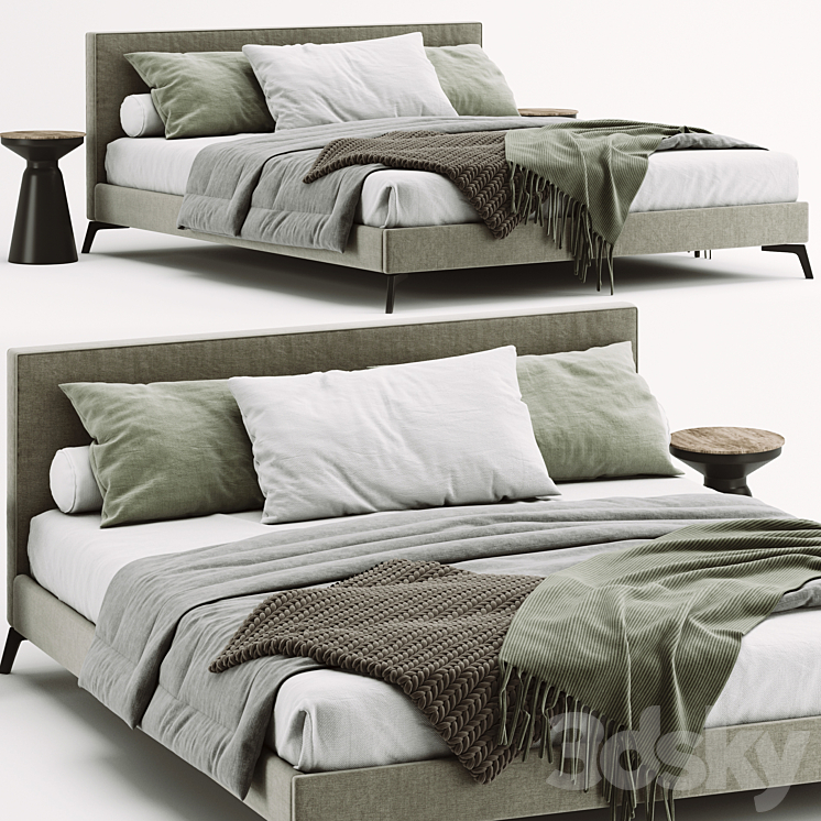 Bed Meridiani Stone Up 3DS Max - thumbnail 1