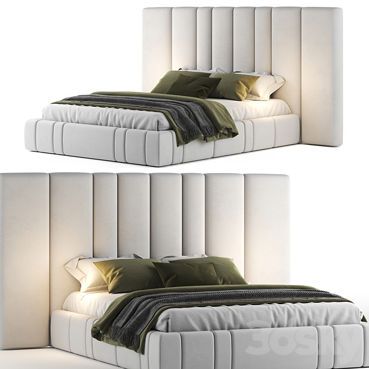 Vibieffe 5050 ITALO Bed 3DS Max Model - thumbnail 1