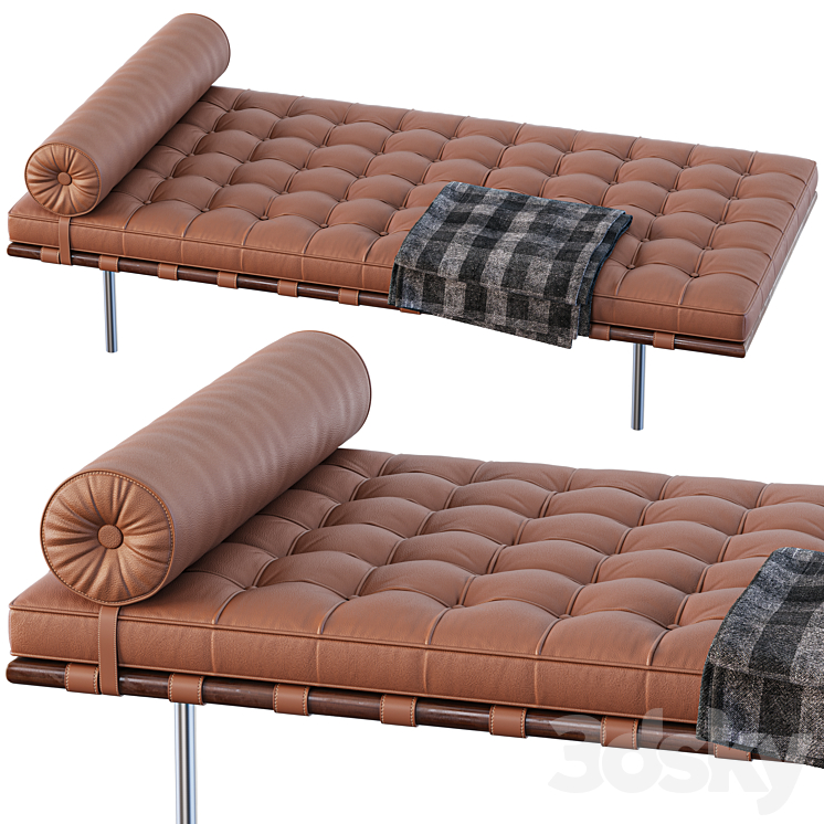 Barcelona DayBed 3DS Max Model - thumbnail 1