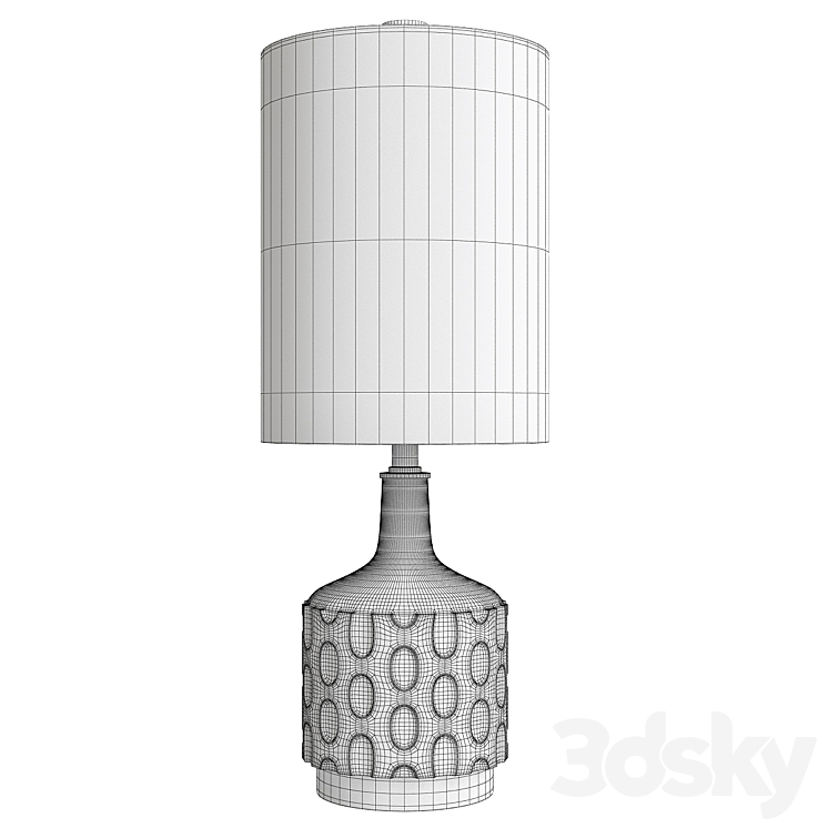 Uttermost darrin gray table lamp 3DS Max Model - thumbnail 2