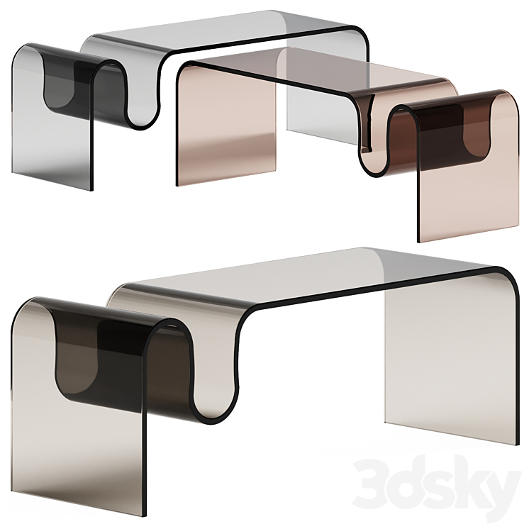 Halmar Livonia Glass Table 3DS Max Model - thumbnail 1