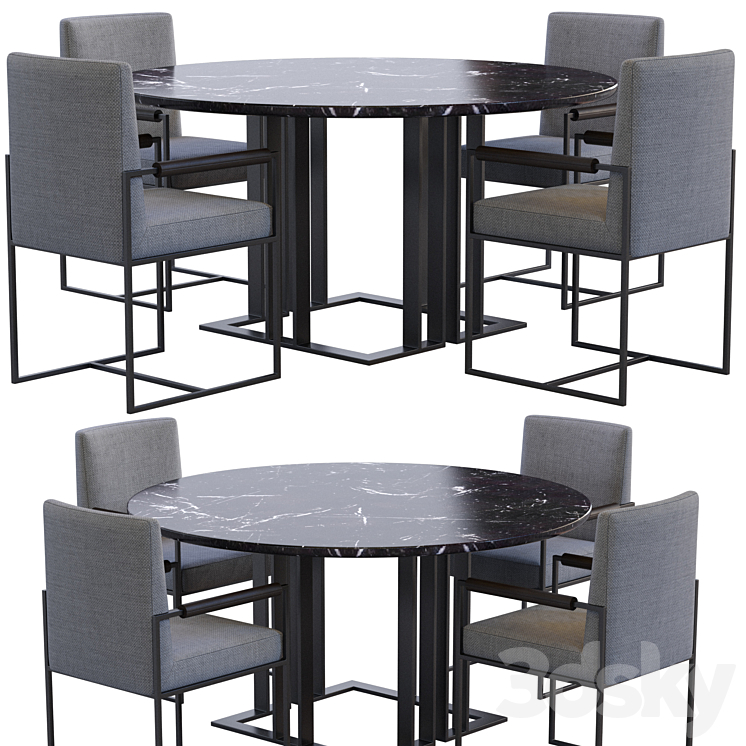 Charlie Table by Meridiani 3DS Max Model - thumbnail 2