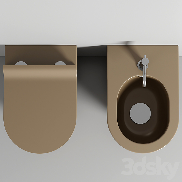 COLOR ELEMENTS 55X36 Toilet By GSI ceramica 3DS Max Model - thumbnail 2